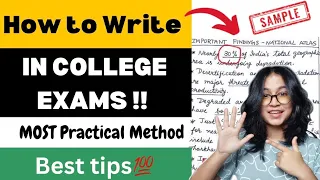 🔥How to write in COLLEGE EXAMS|| Topper ke jaise likho 💯|| Best tips for answer writing