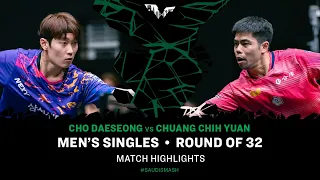 Cho Daeseong vs Chuang Chih Yuan | MS R32 | Saudi Smash 2024