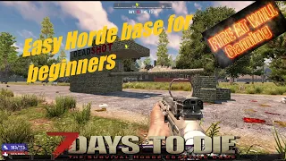 Easy Horde base for beginners Deadshot | 7 days to die (Alpha 19)