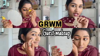 GRWM: Simple guest makeup look💄🥰 | Kaviya Karun💜