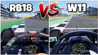 2022 Red Bull RB18 VS 2020 Mercedes W11 at Silverstone