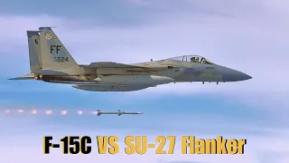 F-15C VS Su-27 Flanker | DCS | BVR | DOGFIGHT | F-15 | Su-27 | Flanker | Digital Combat | Simulator