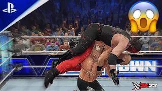 WWE 2k23 - Brock Lesner vs Kane vs Braun Strowman Triple Threat Match || PS5 Gameplay