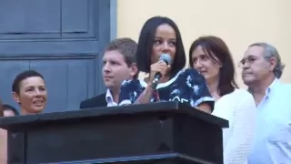 Alizée:  Part of her speech on birthday in Ajaccio 2013