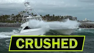 BOATS CRUSH JUPITER INLET IN SPORTY CONDITIONS | ROUGH SEAS | Boats at Jupiter Inlet