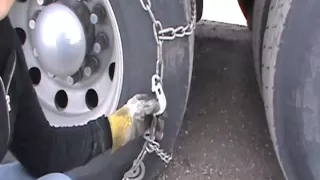 How to put chains on a truck tire - Łańcuchy na koła trucka
