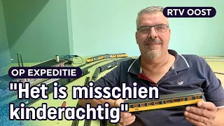 Martin (55) bouwt maanden aan mini-treinstations van karton | RTV Oost