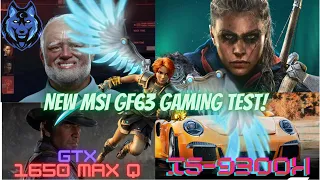 Top popular games tested on MSI GF63 May 2021