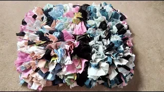 DIY doormat, making doormat out of unused cloths or pieces of fabrics (retaso)