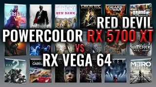 POWERCOLOR RX 5700 XT Red Devil vs RX VEGA 64 Benchmarks |  59 test