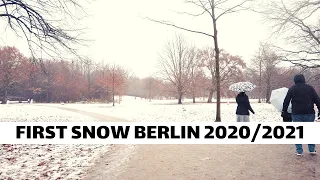 [4K] City Walk Berlin, Germany - First Snow in Berlin Winter 2020/2021 ASMR