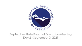 September 3, 2021 State Board of Education Meeting