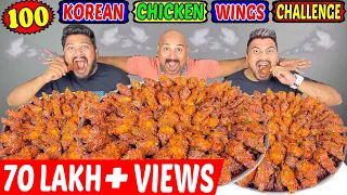 100 SPICY KOREAN WINGS EATING CHALLENGE | 100 SPICIEST KOREAN CHICKEN WINGS COMPETITION | (Ep-350)