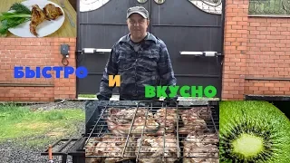 Вкуснейший, нежный и сочный шашлык из мяса кролика на мангале