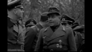 Field Marshal Erwin Rommel inspects Assault Gun Battalion 200 outside Paris, January 1944