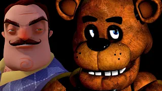 ПРИВЕТ СОСЕД ПРОТИВ ФРЕДДИ ФАЗБЕРА!FIVE NIGHTS AT FREDDY'S DOOM!ФНАФ 1 КООП!FNAF 1 COOP!ШОУ ХРИПЛЫХ!