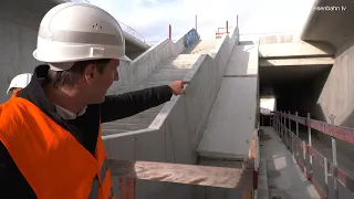 Construction site S-Bahn station Mittnachtstraße Stuttgart (Germany)