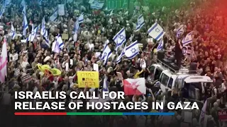 Israelis in Tel Aviv call for release of hostages in Gaza before clashing with police