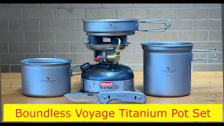 Camping - Is titanium cookware worth it? - Boundless Voyage Titanium Pot Set Unboxing