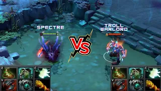 Dota 2 | Spectre vs Troll Warlord lvl 30 | Same Full Items