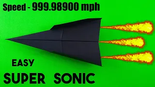 New EASY Paper Plane that FLY FAR || BEST Paper Airplanes || Super Sonic Plane