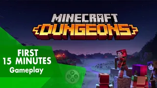 The First 15 Minutes of MINECRAFT DUNGEONS Gameplay (Xbox One)