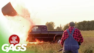 Truck Explodes!!  | Just for Laughs Compilation