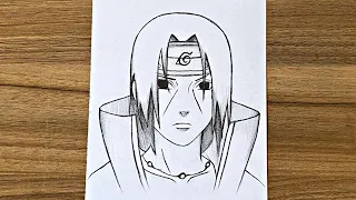 How to Draw Itachi Uchiha - Naruto || How to draw anime step by step || Itachi drawing tutorial