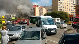 Пожар. Горит маршрутка в Королеве на проспекте Космонавтов