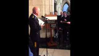 RCMP Commissioner Bob Paulson speaks to media