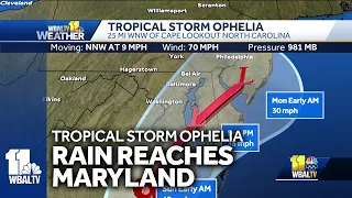 Team coverage tracking Tropical Storm Ophelia as it tracks toward Maryland