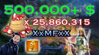 $500,000 Spent in Mobile Game Rise of Kingdoms! Crazy Account! [XxMFxX]
