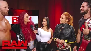 Maria & Mike Kanellis interrupt Seth Rollins & Becky Lynch: Raw, July 1, 2019