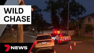 A 14-year-old boy has taken police on a wild chase through the streets of southwest Sydney