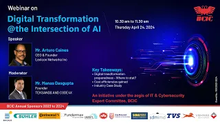 Webinar on Digital Transformation @ the Intersection of AI - April 24, 2024