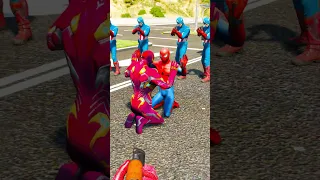 GTA V: ROBOT SAVING SPIDER-MAN🥺| #shorts