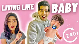 LIVING LIKE BABY FOR 24 HOURS | Rimorav Vlogs