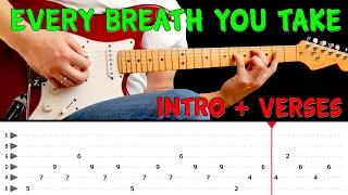 EVERY BREATH YOU TAKE - Guitar intro + verses with tabs(fast & slow) - The Police