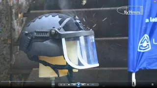 Discover live demo most efficient protective ballistic helmet in the world by Ulbrichts Austria