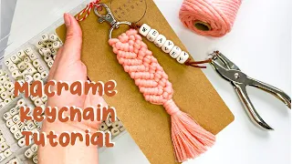 Macrame Keychain TUTORIAL#3 | DIY Keychain for beginners | Easy pattern STEP BY STEP | WeaveyStudio