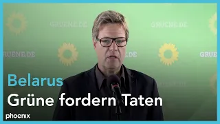 Grüne: Parteivorsitzender Robert Habeck mit einer Pressekonferenz