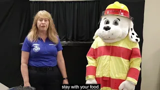 Fire Pal Mo w/ Sparky Serving up some kitchen safety