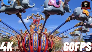 4K 60FPS Dumbo The Flying Elephant Off-Ride POV! Magic Kingdom!