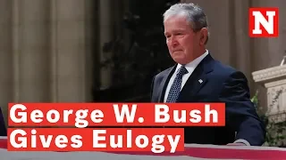 George W. Bush Delivers Emotional Eulogy At His Father's Funeral: 'We're Gonna Miss You'