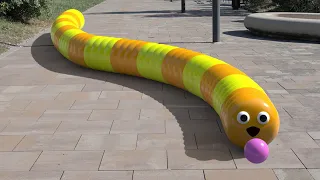 SLITHER.IO in real life VFX 4k compilation