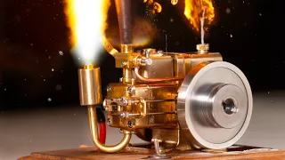 I Blow up Mini Gas Engine with Oxygen Acetylene - (Slow Motion)