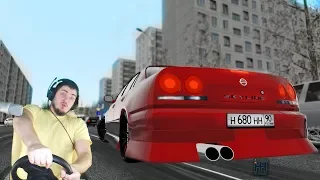 ЗИМНИЙ ДРИФТ НА НИССАН СКАЙЛАЙН - City Car Driving + РУЛЬ