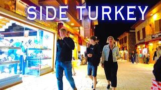 Side Turkey - 🇹🇷 Beautiful Walking Tour of Side Old Town [4K UHD] #side  #turkey