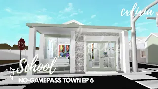 ROBLOX | Bloxburg: No-Gamepass Town/City Series Part 6 : School | Speedbuild & Tour | cxlixia