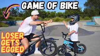 GAME OF BIKE! Loser gets Egged